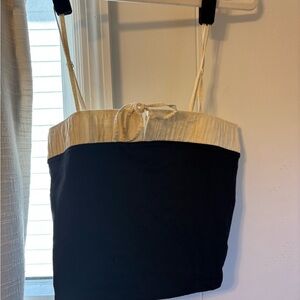 Elegant Black and Cream Women's Top